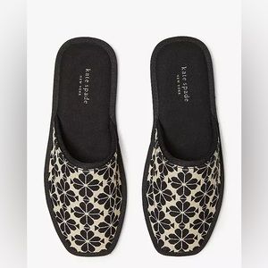 NWT Kate Spade Spade Flower Jacquard Dove Slippers